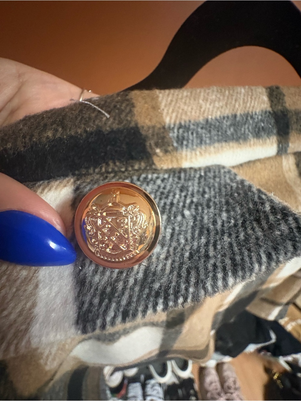 SHEIN Plaid Brown Wool-Blend Mini Skirt - Picture 7 of 8
